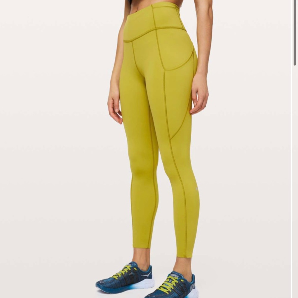 lululemon athletica High-Waist Pocket Leggings in Chartreuse